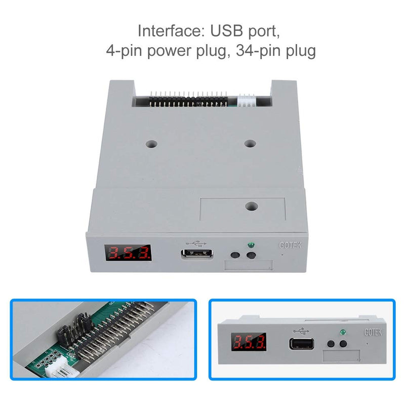  [AUSTRALIA] - Yanmis 1.44MB Floppy Drive Emulator, 3.5Inch Floppy USB Emulator, SFR1M44-U100 for Industrial Control Device