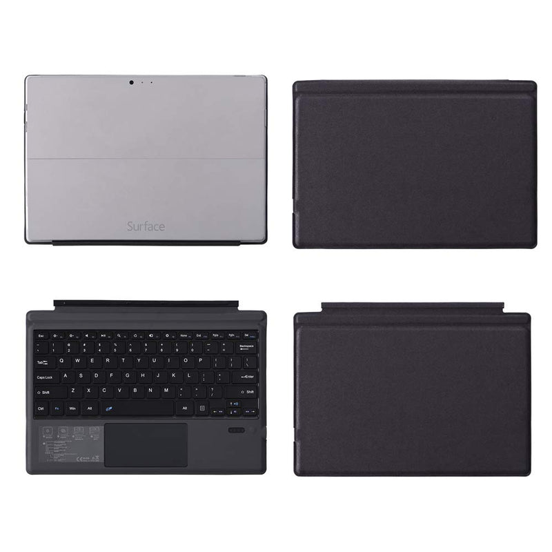  [AUSTRALIA] - Bluetooth 3.0 Wireless Keyboard with Touchpad for Microsoft Surface Pro 3/4/5/6/7 Portable Tablet Flip Stand Built in Battery Type C Charging Keyboard