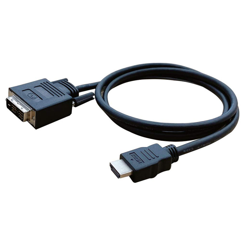  [AUSTRALIA] - HDMI to DVI Cable,CP COMPUPARTNER,Bi Directional DVI-D(24+1) Male to HDMI Male High Speed Adapter Cable Support 1080P for Raspberry Pi,Laptop, Graphics Card, Blue-ray,Nintendo Switch etc-Black 6 Feet