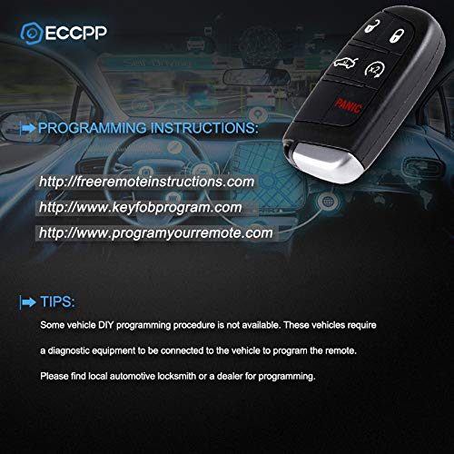 ECCPP Replacement Uncut Keyless Entry Remote Key Fob for Chrysler 300/ for Dodge Charger/for Jeep Grand Cherokee M3N32337100 (Pack of 2) - LeoForward Australia