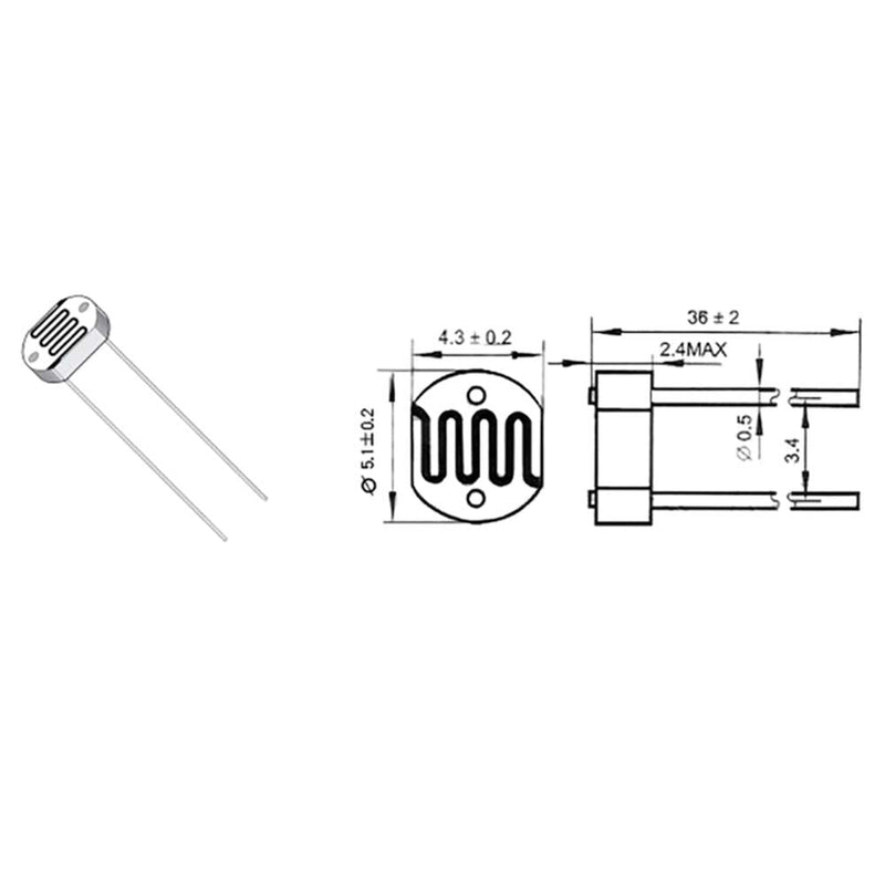  [AUSTRALIA] - Gikfun Photoresistor GL5516 LDR Photo Resistors for Arduino (Pack of 20pcs) EK1412