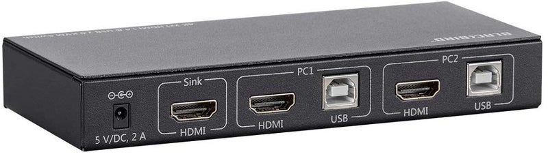  [AUSTRALIA] - Monoprice 4K 2x1 HDMI 1.4 & USB 2.0 KVM Switch, Includes USB 2.0 Data Connection with Over Current Detection and Protection