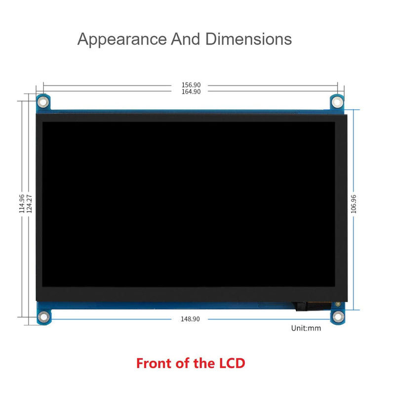  [AUSTRALIA] - 7inch HDMI LCD (H) Display Capacitive Touch Screen 1024x600 IPS LCD HDMI Module Compatible with Raspberry Pi, Jetson Nano,BB Black, Banana Pi Support Microsoft XBOX360 and Nintendo Switch 7inch HDMI LCD (H) Display