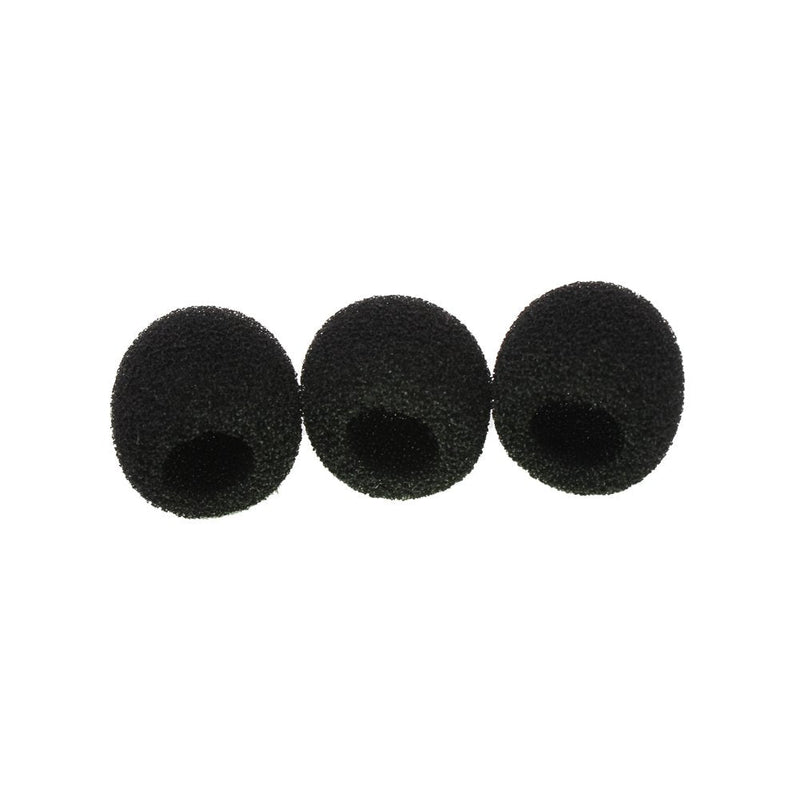  [AUSTRALIA] - Leen4You Mic Cover 20x8mm(0.79"x0.31") Small Soft Foam Mic Windshiled Microphone Windscreen Sponge Covers Microphone Headset Covers-Black (Pack of 10)
