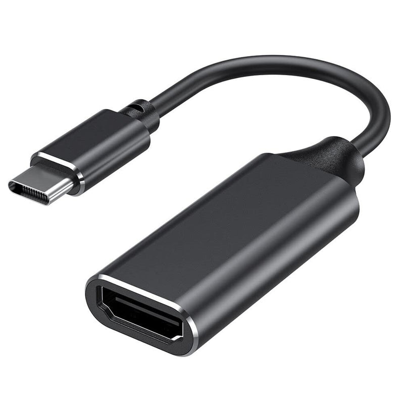  [AUSTRALIA] - USB C to HDMI Adapter 4K, AKwor HDMI to USB C (Thunderbolt 3) Adapter for Home Office, Compatible for MacBook Pro, iPad Pro 2018, iPad Air 4, S20, Surface Pro 7, XPS 13/15, Pixelbook and More - Black Type C to HDMI