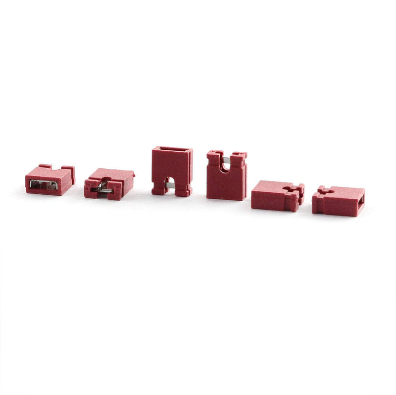  [AUSTRALIA] - ZYAMY 30PCS 2.54mm Jumper Caps Circuit Board Shunts Short Circuit Connection Pin Blocks Red 30xRed