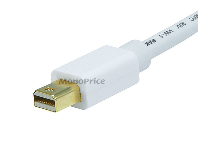 Monoprice 10FT 32AWG Mini DisplayPort to DisplayPort Cable - White 10 Feet - LeoForward Australia