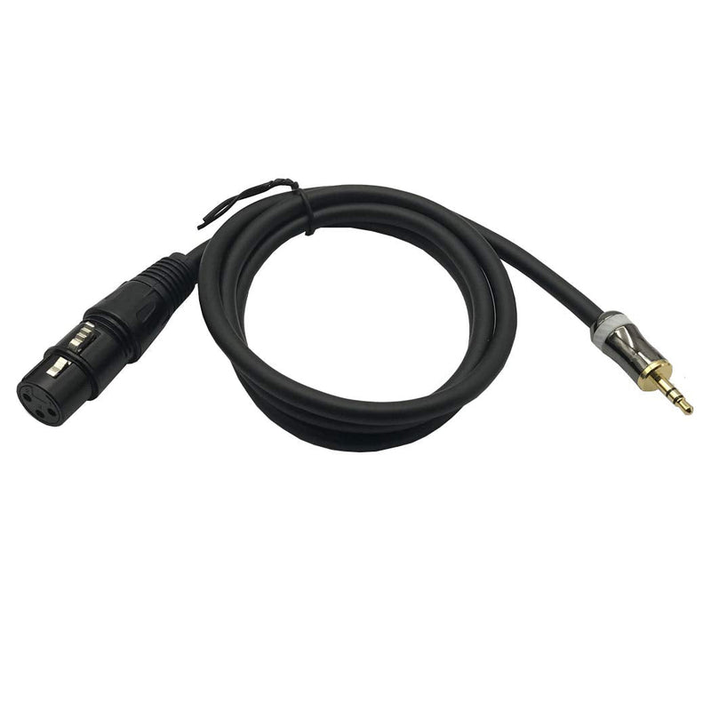  [AUSTRALIA] - MMNNE 3 Feet 3.5mm (1/8 Inch) TRS to XLR Cable,Male to Female Mono Microphone Cable Compatible with Camcorders, DSLR Cameras, Computer Recording Device and More