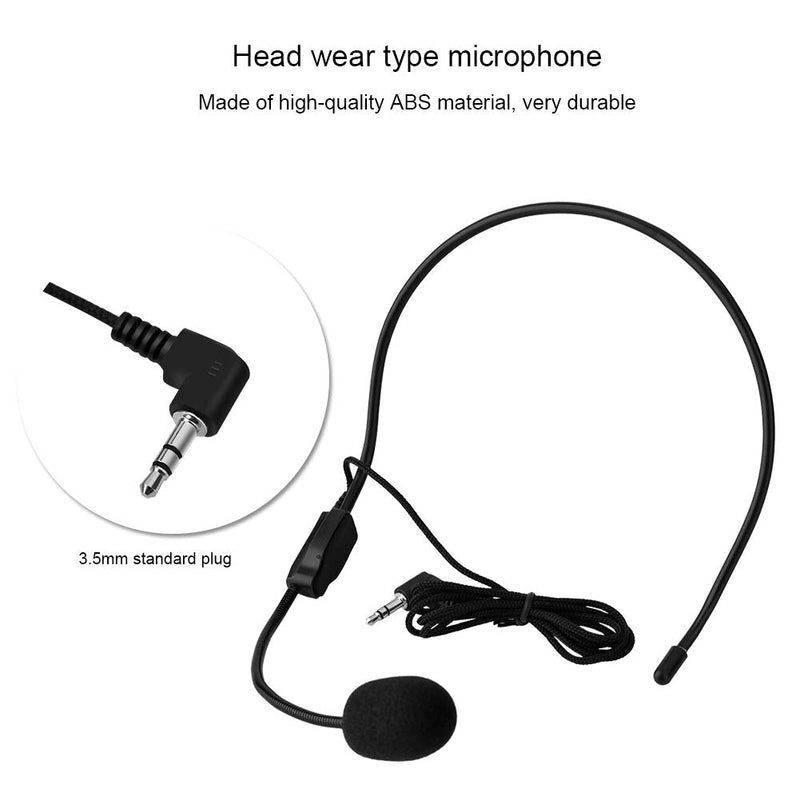  [AUSTRALIA] - Bewinner Mini 3.5mm Head-Mounted Wired Microphone Condenser MIC for Voice Amplifier Speaker Compatible with Phone, pad, Android & Windows Smartphones and Tablet
