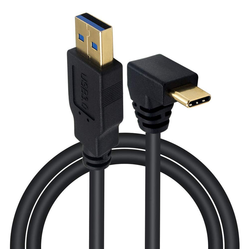  [AUSTRALIA] - Poyiccot USB Type C Charging Cable 90 Degree, 3.3feet/ 1m Type C Fast Charger USB 3.0 A to USB C Up & Down Angle Charging Cable for Samsung Galaxy,Tablets and More USB A to C Charger Cable