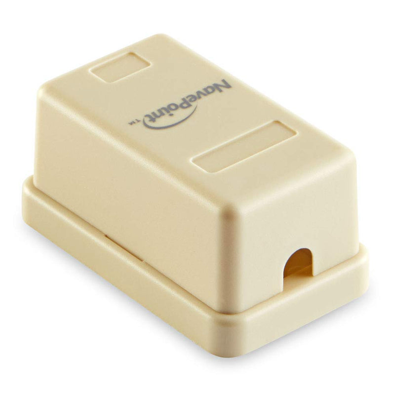  [AUSTRALIA] - NavePoint Keystone Jack Surface-Mount Box 1-Port Ivory, 10-Pack
