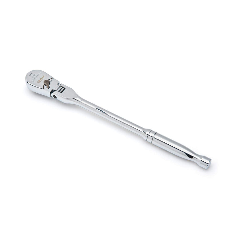  [AUSTRALIA] - GEARWRENCH 3/8" Drive 120XP Flex Head Teardrop Ratchet 11-1/2" - 81215P Full Polish Flex, 11-/12"