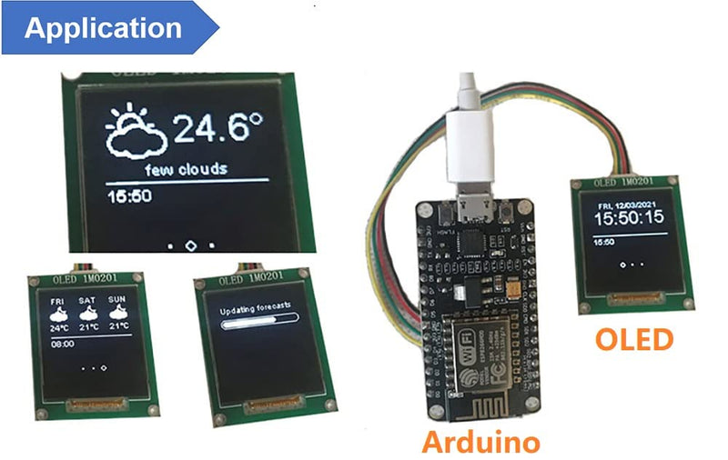  [AUSTRALIA] - OLED LCD I2C Display Module Fsuoech 1.12 Inch 96x96 Pixel IIC Serial Port NodeMCU Display Board for Arduino ESP STM 4-pin Driver SH1107 White-Light 1pc OLED module