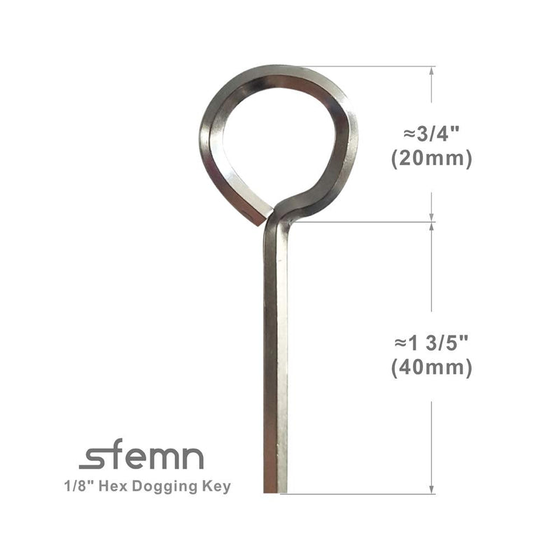  [AUSTRALIA] - 1/8” Standard Hex Dogging Key with Full Loop, Allen Wrench Door Key for Push Bar Panic Exit Devices, Solid Metal - 10 Packs Original version