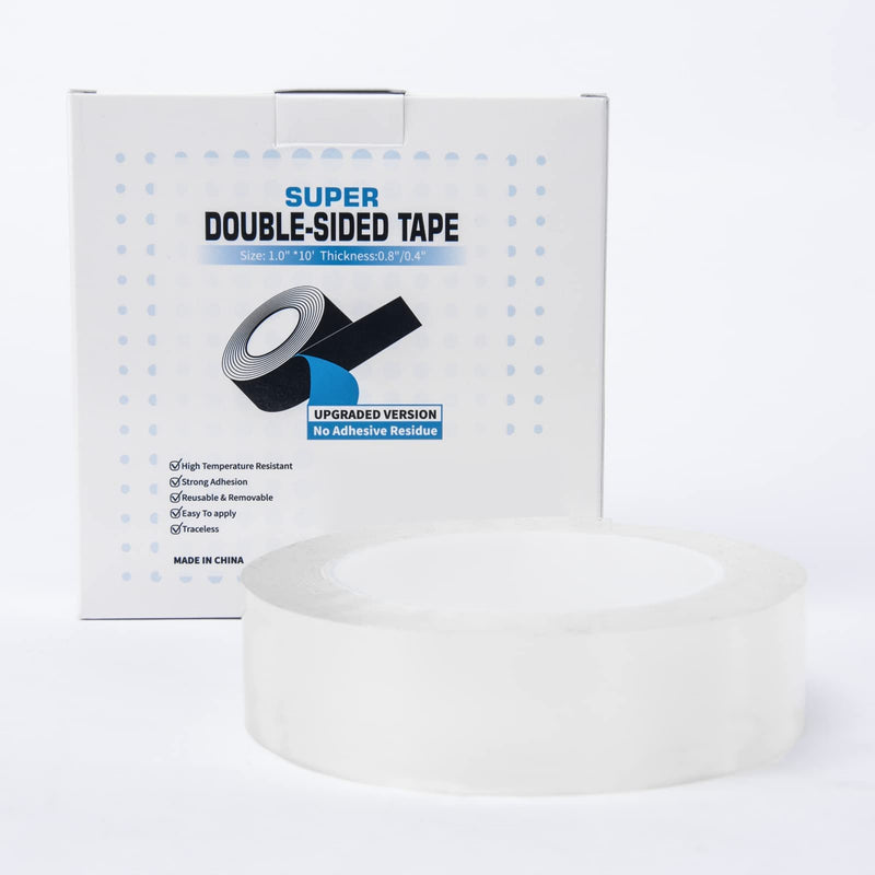  [AUSTRALIA] - Art3d Double-Sided Tape Heavy Duty (10FT), Traceless, Removable, Reusable, Washable - Multipurpose Tape as Seen on TV 1/12" x 1/2" x 10'