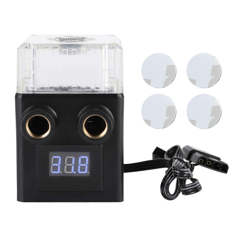  [AUSTRALIA] - G1 ,4 Thread PC Temperature Display Integrated Water Cooling Pump for Pub 12YT , Ceramic Bearing Three Phase PC Water Cooling Tank Built in Pure Copper Nail Black