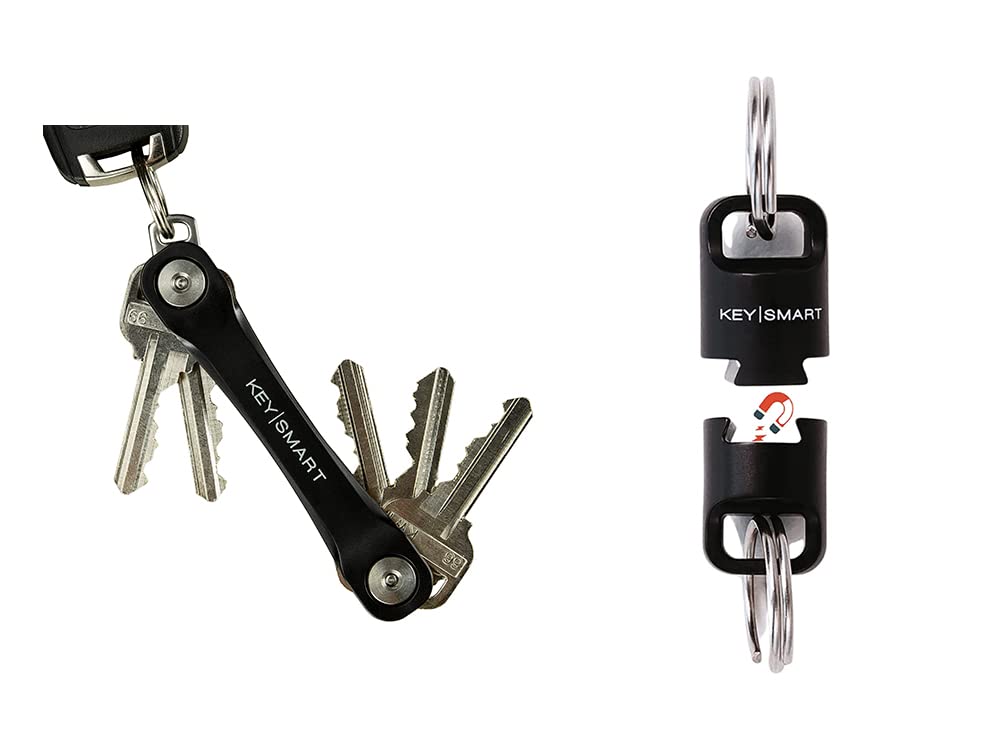 [AUSTRALIA] - KeySmart Flex - Flexible Minimalist Key Holder and Compact Keychain Organizer Bundle with KeySmart MagConnect Pro - Magnetic Quick Release Keychain Connector