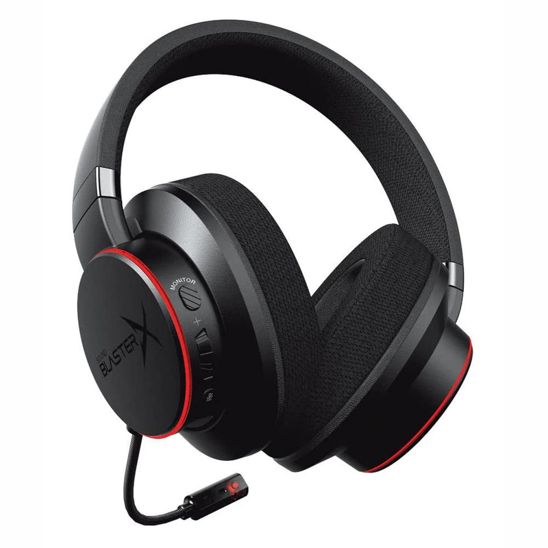  [AUSTRALIA] - Sound BlasterX H6 USB Gaming Headset with 7.1 Virtual Surround Sound, Memory Foam Fabric Earpads, Hardware EQ Modes, Ambient Monitoring and RGB Lighting for PS4, Xbox One, Nintendo Switch, and PC 3.5mm / USB with Ambient Monitoring