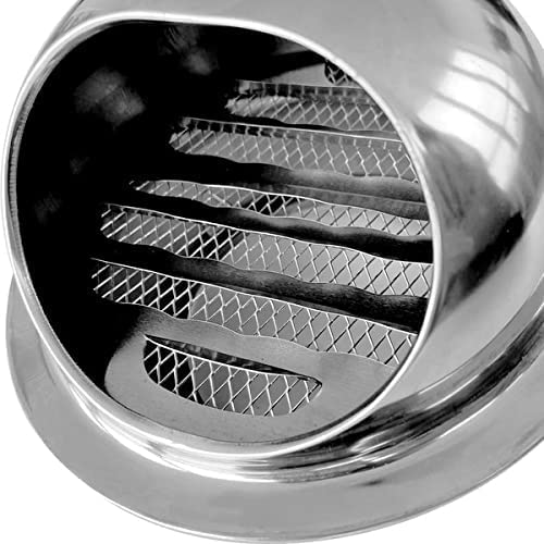  [AUSTRALIA] - Hon&Guan 8'' Air Vent, Stainless Steel Ventilation Grille Cover External Extractor Wall Vent Outlet-with A Pair of Gloves. 8 Inch