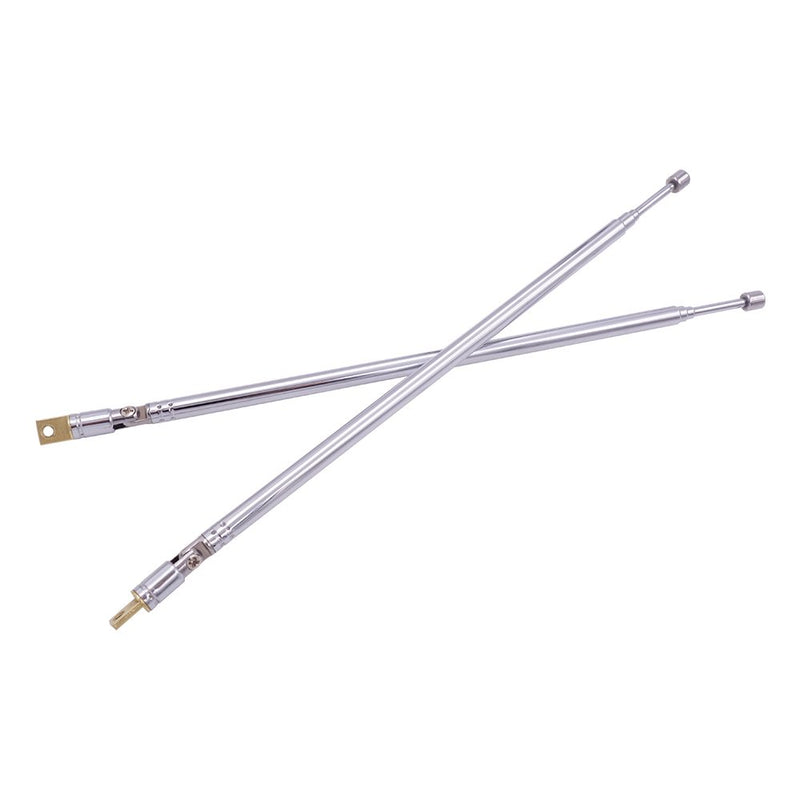 Fancasee (2 Pack) Replacement Telescopic AM FM Radio Antenna 4-Sections Stainless Steel Radio Antenna for AM FM Radio Receiver TV and More (24 inch) - LeoForward Australia