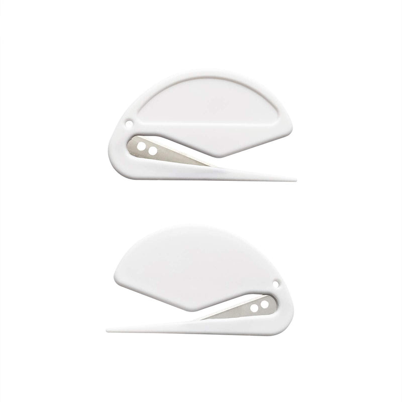  [AUSTRALIA] - 3 Pack Letter Openers Envelope Slitters, Plastic Mail Opener with Blade Paper Knife, Pure White