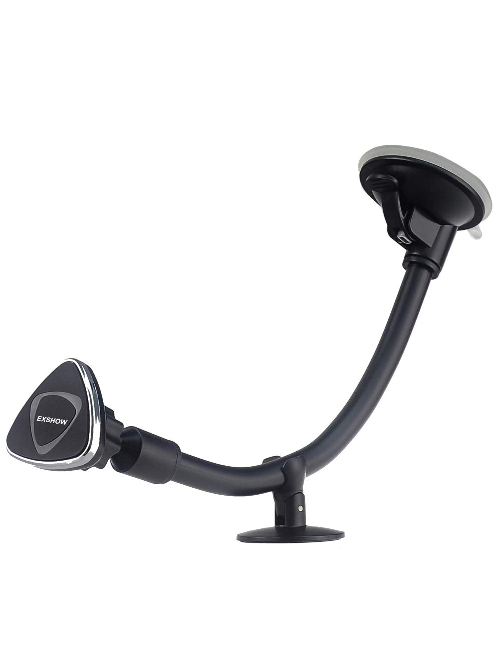  [AUSTRALIA] - EXSHOW Car Phone Holder, Magnetic Windscreen Car Mount, Flexible Long Arm Windshield Suction Phone Cradle with Dashboard Base for iPhone xr xs x 8 Plus Huawei Mate 10 9 Honor Samsung S10 S9+ Note etc
