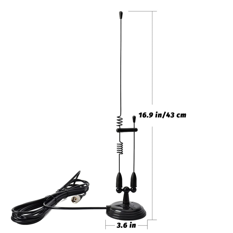  [AUSTRALIA] - TWAYRDIO Dual Band Antenna for Ham Two Way Radio, 144/430MHz VHF UHF Mobile Car Radio Antenna Full Kit with 3.6" Magnet Mount and 13ft RG58 Coax Cable PL259 Plug for 2M/70cm Amateur Transceiver