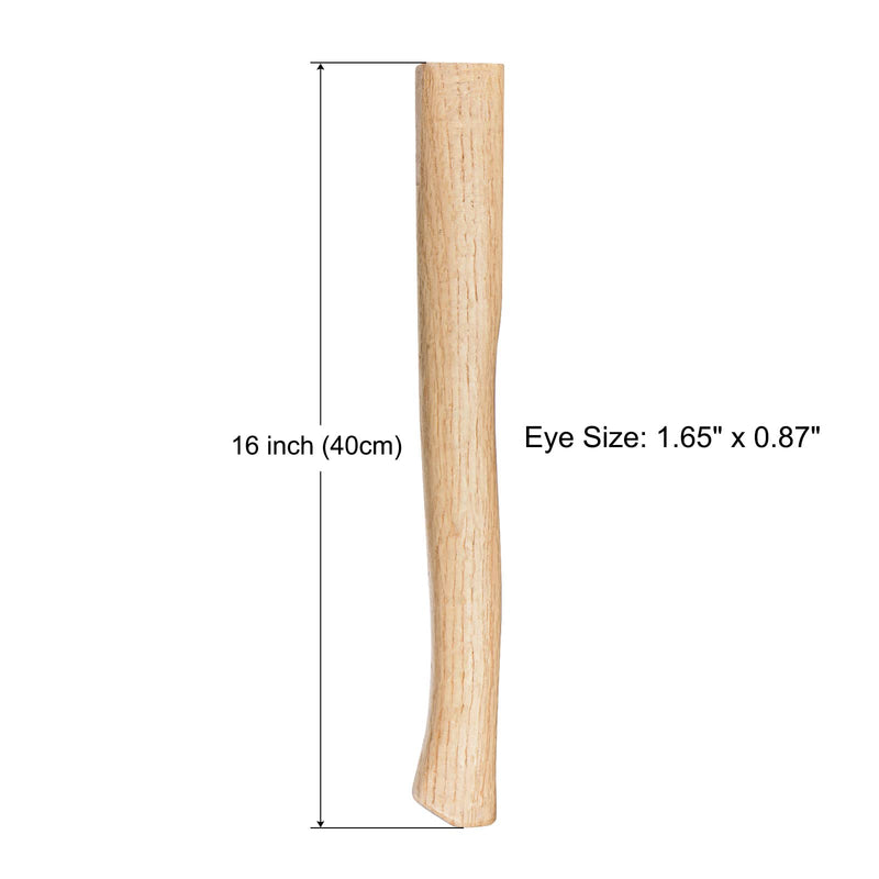  [AUSTRALIA] - uxcell 16 Inch Wood Long Replacement Handle Curved Replaceable Handle for Axe Hammer Flat Square Eye Oak Wood