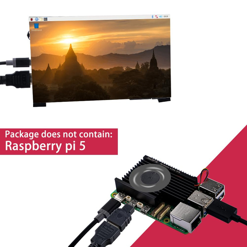  [AUSTRALIA] - GeeekPi Active Cooler for Raspberry Pi 5, Raspberry Pi 5 Armor Lite V5 Cooler with PWM Fan, Aluminum Heatsink for Raspberry Pi 5 4GB/8GB for Pi 5