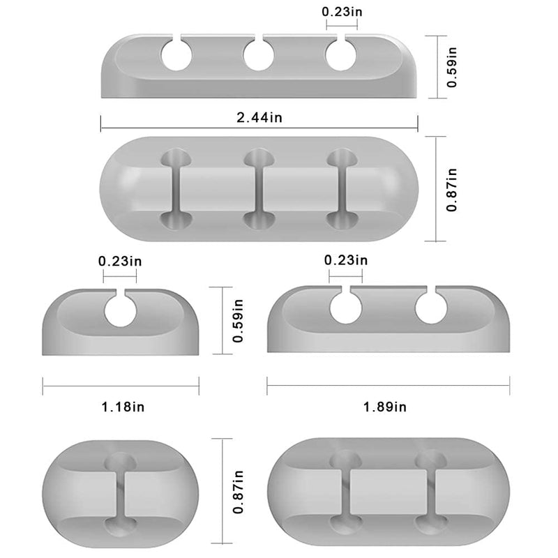  [AUSTRALIA] - 7 Pack Cable Clips and Adjustable Phone Stand