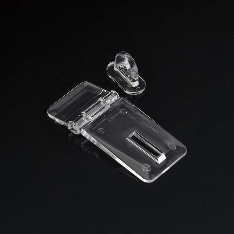  [AUSTRALIA] - YES Time 10Pcs Crystal Clear Acrylic Hinge Lock Hasp Door/Box/Buckle Transparent Hinge Hasps