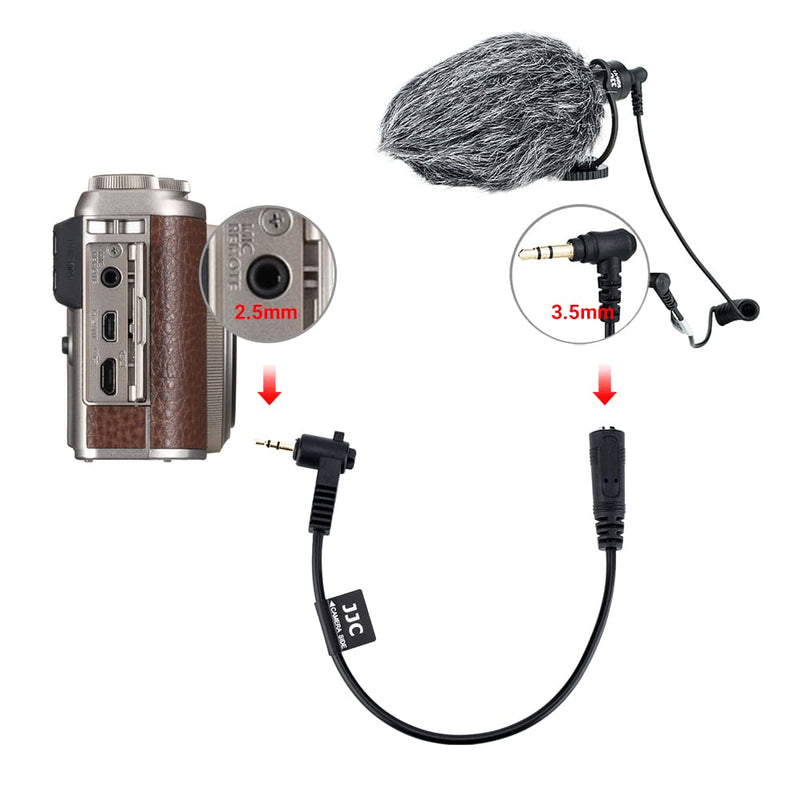  [AUSTRALIA] - JJC 3.5mm Female to 2.5mm Male Microphone Audio Cable Mic Adapter for Fuji Fujifilm X-T30 II X-T30 X-T20 X-T10 X-PRO3 X-T100 X100V X100F X100T X-PRO2 X-T1 X-E3 X-E2S X-E2 X-E1 and XF10 Camera