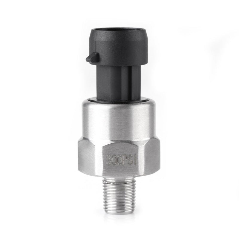  [AUSTRALIA] - 30-500 PSI Car Pressure Sensor Stainless Steel for Air Oil Water Fuel Pressure Sensor with Cable DC 5V 1/8 Inch NPT Thread(300PSI) 300PSI