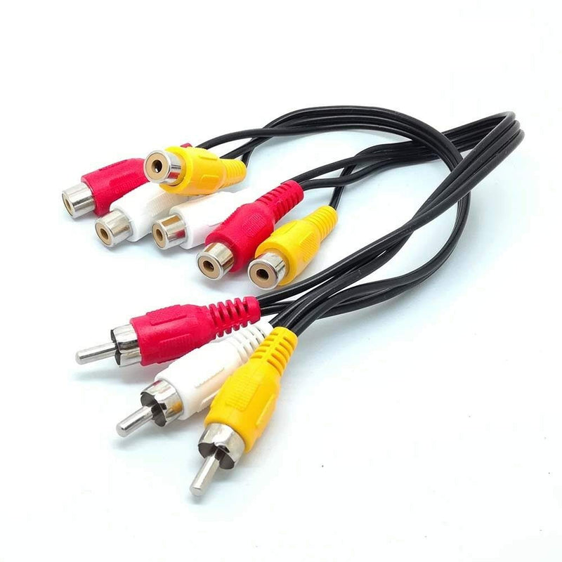 Lapetus 3 RCA Male Jack to 6 RCA Female Plug Splitter Audio Video Av Adapter Cable 12inch - LeoForward Australia