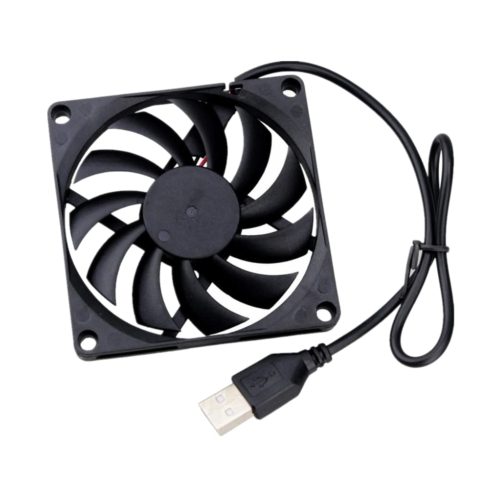  [AUSTRALIA] - Pocaton 5V USB DC Cooling Fan 80mm x 80mm x10mm Computer Case Fan PC Latop CPU Fan Cooler Heatsink