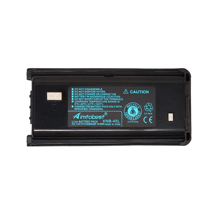 KNB-45 KNB-45L 2000mAh Li-ion Battery Compatible for Kenwood TK-3312 TK-2200 TK-2207 TK-2312 TK-3200 TK-3207 TK-2202L TK-2212 TK-3212 TK-3300 TK-3302 Two Way Radio KNB-29N KNB-53N KNB-69L - LeoForward Australia