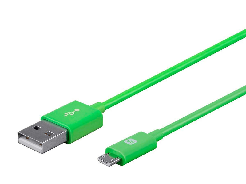  [AUSTRALIA] - Monoprice USB Type-A to Micro Type-B Cable - 6 Feet - Green | 2.4A, 22/30AWG - Select Series 6ft