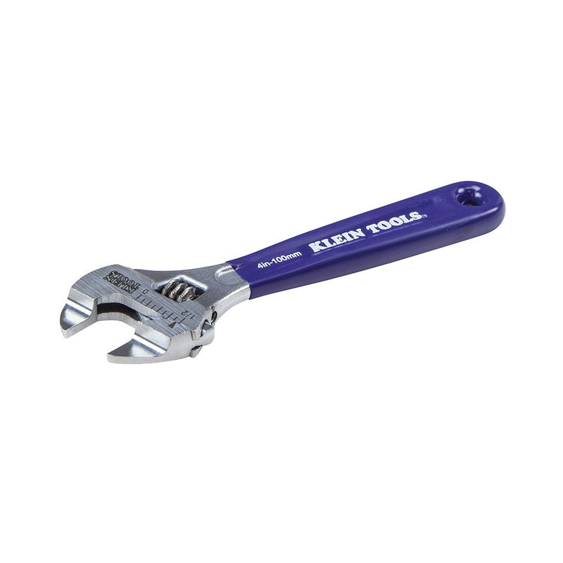  [AUSTRALIA] - Klein Tools D86932 Adjustable Wrench, Forged with Slimmer Jaw and a High Polish Chrome Finish, 4-inch