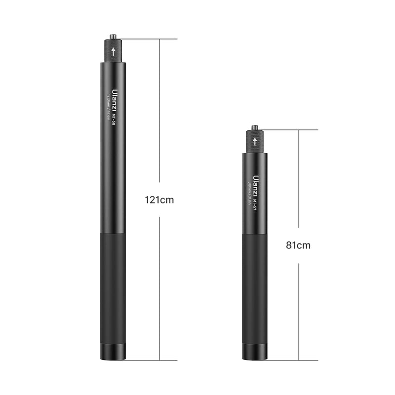  [AUSTRALIA] - 47.64" Action Cameras Selfie Stick Extendable for Insta360 Sports Camera, Selfie Vlogging Invisible Extension Pole 47.64 inch Length