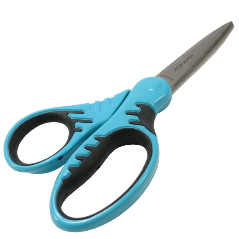  [AUSTRALIA] - Fiskars Student Scissor - 2.80" Cutting Length - 7" Overall Length - Pointed - Left/Right - Stainless Steel, Titanium, Plastic - Turquoise, Red, Lime, Blue, Pink, Purple