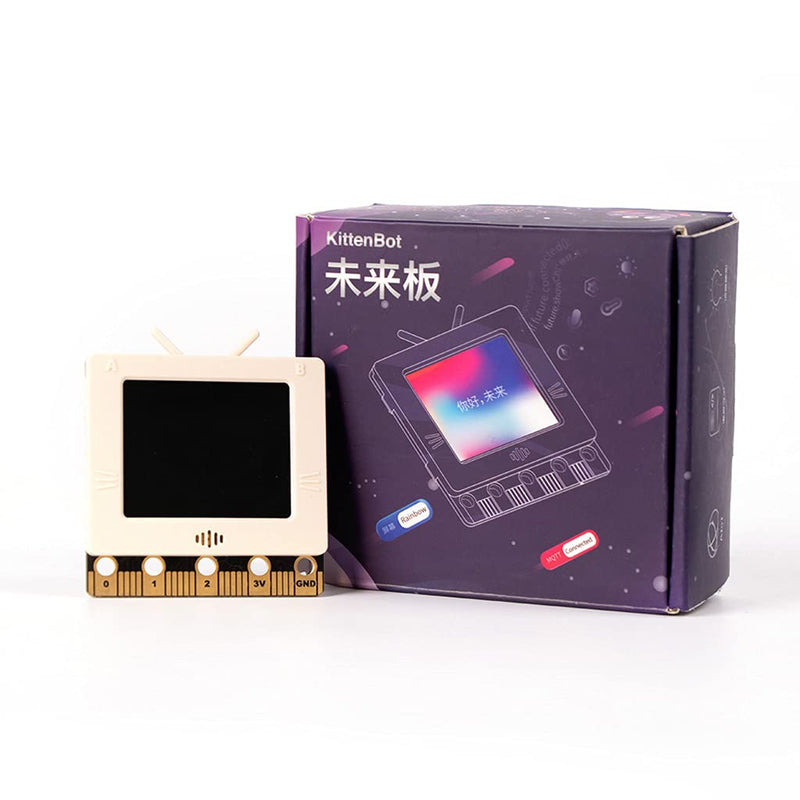  [AUSTRALIA] - KittenBot Future Board ESP32 AIOT Python Education Kit Based ESP32-WROVER-B Built-in WiFi and Bluetooth with Full-Color TFT Screen (Beige) Beige