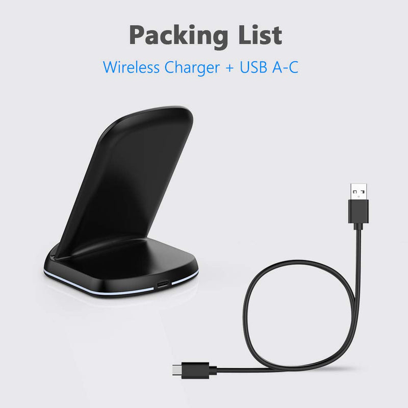  [AUSTRALIA] - Yootech Wireless Charger,10W Max Wireless Charging Stand, Compatible with iPhone 14/14 Plus/14 Pro/14 Pro Max/13/13 Mini/13 Pro Max/SE 2022/12/11/X/8, Galaxy S22/S22 Ultra/S21/S20/S10(No AC Adapter)