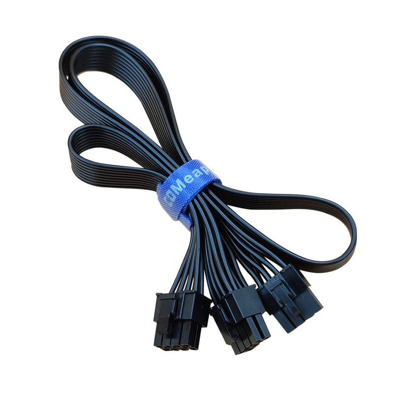  [AUSTRALIA] - COMeap PCIe 8 Pin Male to Dual PCIe 2X 8 Pin (6+2) Male Power Adapter Cable for Seasonic Power Supply 25-inch+9-inch (63cm+23cm) Black x1pcs