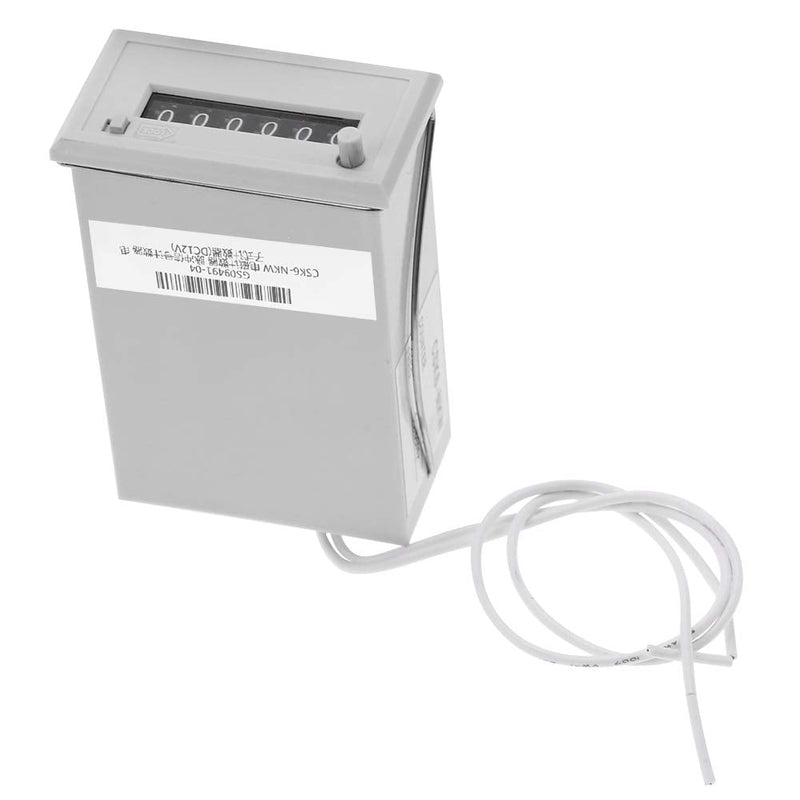  [AUSTRALIA] - Electromagnetic Counter, CSK6-NKW 6 Digit Electromagnetic Pulse Counter AC220V / AC110V / DC24V / DC 12V for Petroleum, Chemical, Textile, Machinery, Mining (DC12V)