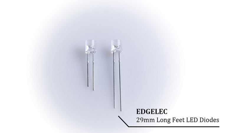  [AUSTRALIA] - EDGELEC 100pcs 5mm Yellow Flicker Flickering LED Diodes Candle Flicking Lights Clear Round Lens 29mm Long Lead DC 2V Light Emitting Diode Lamp Bulb +100pcs Resistors (470ohm for DC 6-12V) Included [F] 5mm Flickering Light [06] Yellow / 100pcs