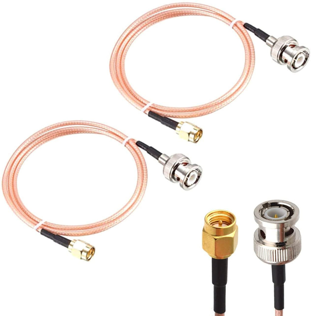  [AUSTRALIA] - SamIdea 2PCS 39" SMA Male to BNC Male RF Coaxial Cable RG316 Pigtail Jumper Coax Antenna Extender BNC Connector Adapter