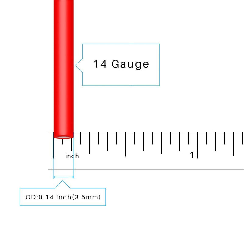  [AUSTRALIA] - BNTECHGO 14 Gauge Silicone Wire Spool Red and Black Each 20ft Flexible 14 AWG Stranded Copper Wire silicone wire red 20ft and black 20ft