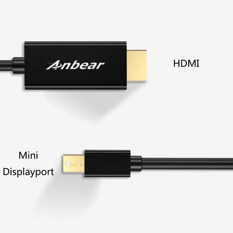 Mini DisplayPort to HDMI 6 FT,Anbear Gold Plated Mini Display Port(ThunderboltTM Port ) to HDMI HDTV Male to Male Adapter Compatible for Mac Book,MacBook air, iMac, and More - LeoForward Australia