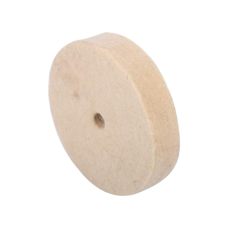  [AUSTRALIA] - Felt Wheel, Fydun Wool Felt Wheel High-Grade Parallel Wool Wheel 1PC 100x25mm 4" Beige Polishing Buffing Grinding Round Wheel Wool Soft Felt Polisher Disc Pad