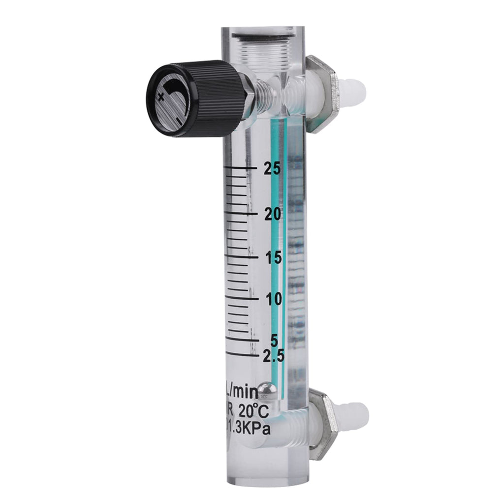  [AUSTRALIA] - Wakects Gas Flow Meter, LZQ-5 Flow Meter 2.5-25LPM Flow Meter with Control Valve for Oxygen/Air/Gas